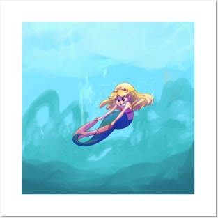 Star Mermaid Posters and Art